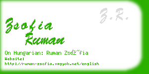 zsofia ruman business card